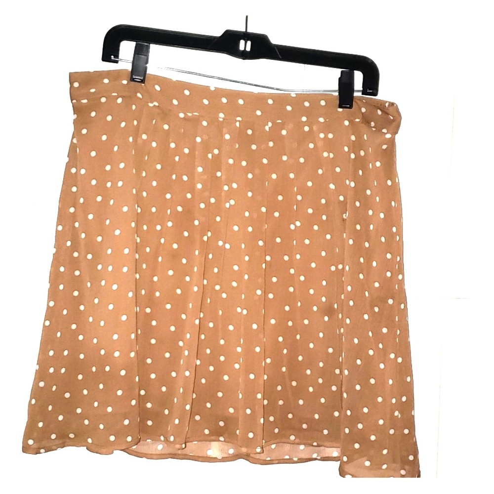 Tan Polka dot skirt